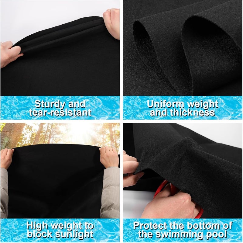 VICAMB 15ft Heavy Duty Round Pool Liner Pad for Above Ground Pool,Pool Ground Mat Under Pool Pad,Pool Bottom Liner Protector to Prevent Puncture and Extend Liner Life - Image 4